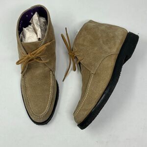 Ralph Lauren Suede Leather Chukka Boots Shoes Women Sz 6 Made Italy Tan Lace-Up